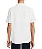 Roundtree & Yorke Big & Tall Performance Charter Vented Short Sleeve Solid Sport Shirt, Color:Bright White - Image 2