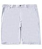 Roundtree & Yorke Big & Tall Performance Classic Fit Flat Front 9#double;-11#double; Tonal Geo Printed Shorts, Color:Micro Chip - Image 1