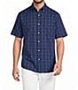Roundtree & Yorke Big & Tall Performance Crinkle Medium Plaid Short Sleeve Sport Shirt - Image 1