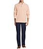 Roundtree & Yorke Big & Tall Performance Long Sleeve Performance Solid Quarter Zip Pullover, Color:Orange - Image 3