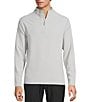 Roundtree & Yorke Big & Tall Performance Long Sleeve Performance Solid Quarter Zip Pullover, Color:Light Grey - Image 1