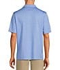 Color:Blue Heather - Image 2 - Big & Tall Performance Short Sleeve Jacquard Polo Shirt