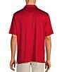 Color:Red - Image 2 - Big & Tall Performance Short Sleeve Solid Textured Polo Shirt