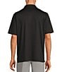 Color:Black - Image 2 - Big & Tall Performance Short Sleeve Solid Textured Polo Shirt