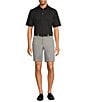 Color:Black - Image 3 - Big & Tall Performance Short Sleeve Solid Textured Polo Shirt