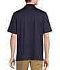 Color:Peacoat Blue - Image 2 - Big & Tall Performance Short Sleeve Solid Textured Polo Shirt