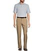 Color:Khaki - Image 3 - Big & Tall Performance Stewart Classic Fit Flat Front Solid Pants