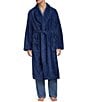 Roundtree & Yorke Big & Tall Plush Shawl Collar Solid Robe - Image 3