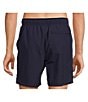 Color:Dark Navy - Image 2 - Big & Tall Portside Solid 6#double; and 8#double; Inseam Swim Trunks