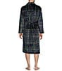 Roundtree & Yorke Big & Tall Printed Long Sleeve Shawl Collar Plush Robe, Color:Dark Hunter Green - Image 2