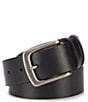 Roundtree & Yorke Big & Tall Rodgers Leather Belt, Color:Black - Image 1