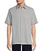 Roundtree & Yorke Big & Tall Short Sleeve Small Check Sport Shirt, Color:Dark Grey - Image 1
