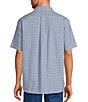 Color:Blue - Image 2 - Big & Tall Short Sleeve Small Checked Oxford Sport Shirt