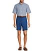 Color:Blue - Image 3 - Big & Tall Short Sleeve Small Checked Oxford Sport Shirt