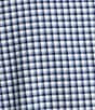 Color:Blue - Image 4 - Big & Tall Short Sleeve Small Checked Oxford Sport Shirt