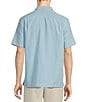 Color:Blue - Image 2 - Big & Tall Short Sleeve Small Checked Polynosic Sport Shirt
