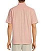 Color:Coral - Image 2 - Big & Tall Short Sleeve Small Checked Polynosic Sport Shirt