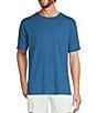 Roundtree & Yorke Big & Tall Short Sleeve Solid Pocket Crew T-Shirt, Color:Bright Blue Heather - Image 1