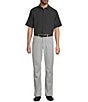 Roundtree & Yorke Big & Tall Short Sleeve Solid Polynosic Slub Sport Shirt - Image 3