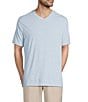 Roundtree & Yorke Big & Tall Solid Cloud Short Sleeve V-Neck T-Shirt - Image 1