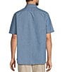 Roundtree & Yorke Big & Tall Solid Garment Washed Short Sleeve Sport Shirt - Image 2