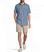 Roundtree & Yorke Big & Tall Solid Garment Washed Short Sleeve Sport Shirt - Image 3