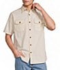 Roundtree & Yorke Big & Tall Solid Garment Washed Short Sleeve Sport Shirt - Image 5