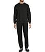 Roundtree & Yorke Big & Tall Solid Terry Jogger Pants, Color:Black - Image 3