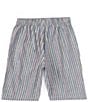 Color:Deep Blue - Image 2 - Big & Tall Striped Woven 9#double; Inseam Lounge Shorts