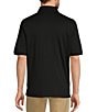 Color:Black - Image 2 - Big & Tall Supima Short Sleeve Solid Polo Shirt