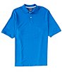 Color:Blue - Image 1 - Big & Tall Supima Solid Short Sleeve Polo