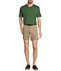 Roundtree & Yorke Big & Tall The Cloud Collection 7#double; Flat Front Washed Chino Shorts, Color:Khaki - Image 3
