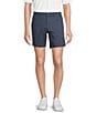 Roundtree & Yorke Big & Tall The Cloud Collection 7#double; Flat Front Washed Chino Shorts, Color:Vintage Indigo - Image 1