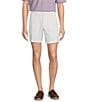 Roundtree & Yorke Big & Tall The Cloud Collection 7#double; Flat Front Washed Chino Shorts, Color:White - Image 1