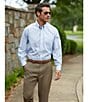 Color:Khaki - Image 6 - Big & Tall Travel Smart Comfort Classic Fit Flat Front Non-Iron Twill Dress Pants