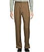 Color:Khaki - Image 1 - Big & Tall TravelSmart Ultimate Comfort Classic Fit Pleat Front Non-Iron Twill Dress Pants