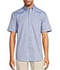 Color:Blue - Image 1 - Big & Tall TravelSmart Easy Care Short Sleeve Solid Dobby Sport Shirt