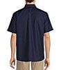 Color:Deep Blue - Image 2 - Big & Tall TravelSmart Easy Care Short Sleeve Solid Dobby Sport Shirt