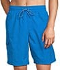 Roundtree & Yorke Boardwalk Cargo 9#double; Solid Swim Trunks - Image 5