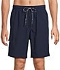 Roundtree & Yorke Boardwalk Cargo 9#double; Solid Swim Trunks - Image 1