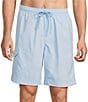 Roundtree & Yorke Boardwalk Cargo 9#double; Solid Swim Trunks - Image 6