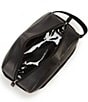 Color:Black - Image 3 - Bottom Zip Leather Travel Kit
