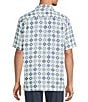 Roundtree & Yorke Button Down Collar Short Sleeve Diamond Print Sport Shirt - Image 2