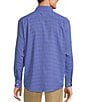 Color:Blue - Image 2 - Performance Long Sleeve Chambray Plaid Sport Shirt