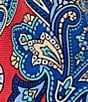 Roundtree & Yorke Cab Paisley-Printed 3 1/8#double; Traditional Silk Tie, Color:Coral - Image 2