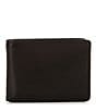 Roundtree & Yorke Cambridge Leather Slim Wing Bifold Wallet, Color:Black - Image 1