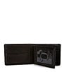 Roundtree & Yorke Cambridge Leather Slim Wing Bifold Wallet, Color:Black - Image 3