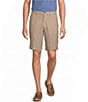 Roundtree & Yorke Casual Linen Flat Front 9#double; Solid Shorts - Image 1