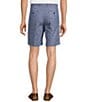 Color:Blue - Image 2 - Casuals Classic Fit Flat Front Solid 9#double; Linen Shorts
