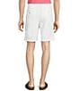 Roundtree & Yorke Casuals Classic Fit Flat Front Solid 9#double; Linen Shorts, Color:White - Image 2